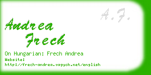 andrea frech business card
